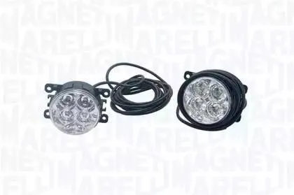 MAGNETI MARELLI 713120117010 Фонарь дневного света LED кругл,2шт+уст-ный к-т,P=6Вт(2х3Вт),темп-ра 6000К,диам.=90мм,12/24V