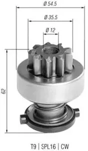 MAGNETI MARELLI 940113020392 Ведущая шестерня, стартер