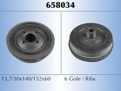 MALO 658034 Шкив коленвала  Focus 1.8 TDCI