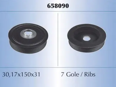 MALO 658090 Шкив коленвала  рено Master 2 2.5 dci