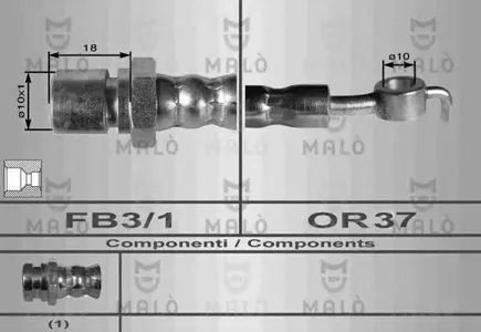 MALO 80017 Шланг тормозной