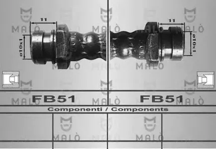 MALO 80369 Шланг тормозной
