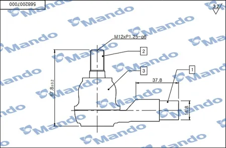 MANDO DSA020509 Наконечник рулевой тяги Kia
