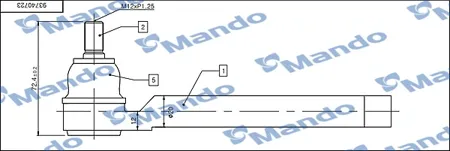 MANDO DSA020622 Наконечник рулевой тяги Chevrolet Aveo 03- прав.