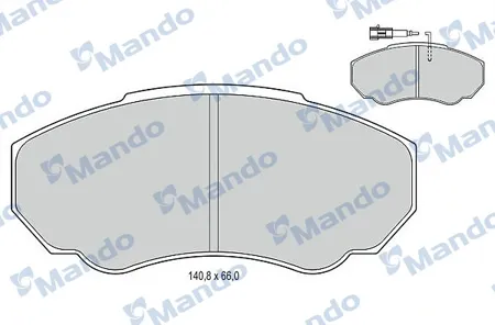 MANDO MBF015029 Колодки торм. Citroen Jumper 02> Fiat Ducato 02> Peugeot Boxer 02> передние