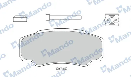 MANDO MBF015030 Колодки торм. Citroen Jumper Fiat Ducato Peugeot Boxer (230244) 94- задние
