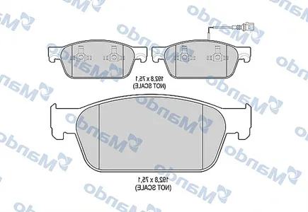 MANDO MBF015041 Колодки торм.передние (4шт.)