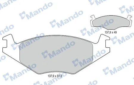 MANDO MBF015069 Колодки торм. VW G2 1.6G3 1.41.61.9D передние