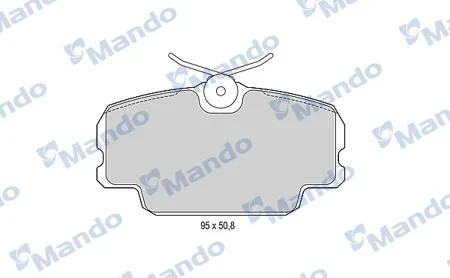 MANDO MBF015084 Колодки торм.передние