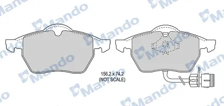 MANDO MBF015087 Колодки торм. А100 91>94А6 95>97 передние