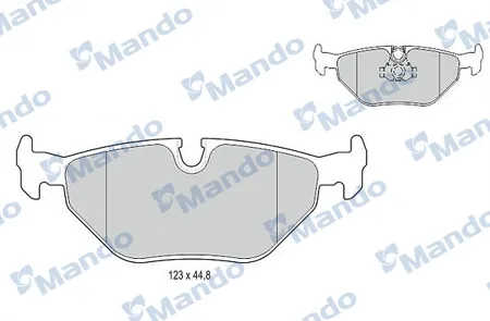 MANDO MBF015120 Колодки торм. BMW E39 96>04 задние