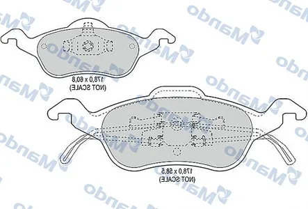 MANDO MBF015136 Колодки торм. Ford Focus 98>05 передние