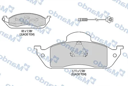 MANDO MBF015137 Колодки торм.передние