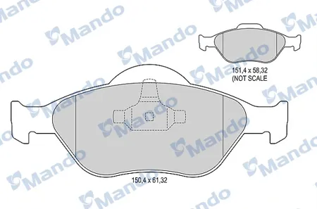 MANDO MBF015145 Колодки торм. Ford Fiesta 95>0101> Fusion 01> передние