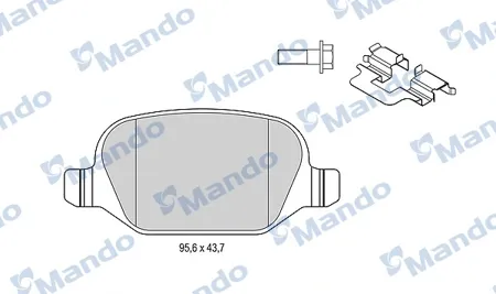 MANDO MBF015171 Колодки торм.задние