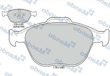 MANDO MBF015182 Колодки торм. Ford Transit Tourneo Connect 02- передние