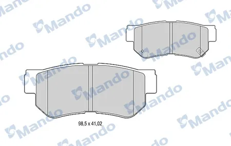 MANDO MBF015202 Колодки торм. Hyundai Getz Matrix Santa Fe Sonata Tucson Kia Sportage задние