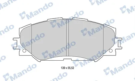 MANDO MBF015222 Колодки торм.передние