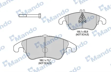 MANDO MBF015244 Колодки торм. Mercedes W204,W212 (спорт) передние