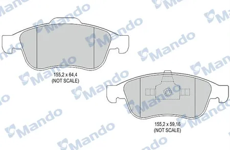 MANDO MBF015255 Колодки торм. Renault Duster 10- Fluence 10- Megane III 08- передние