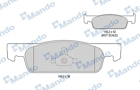 MANDO MBF015282 Колодки торм.  Renault  Logan II Sandero II 16V 14- пер.