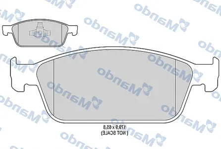MANDO MBF015284 Колодки торм. Ford KUGA 12- Transit Connect 13- передние