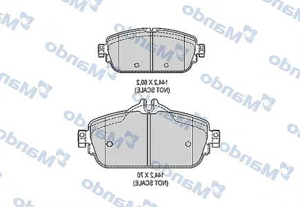 MANDO MBF015293 Колодки торм.передние