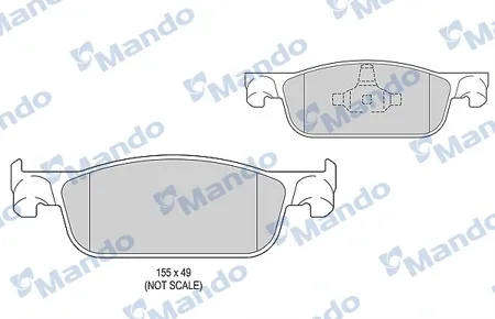 MANDO MBF015302 Колодки торм.передние X-RAY длина 155мм