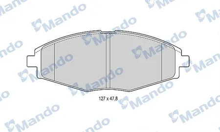 MANDO MBF015329 Колодки торм. Daewoo Nexia Lanos Matiz SOHC передние