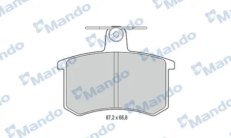 MANDO MBF015365 Колодки торм.задние А 100 82>A4 95>97A6 95>97 Fiat CROMA 85>96 .