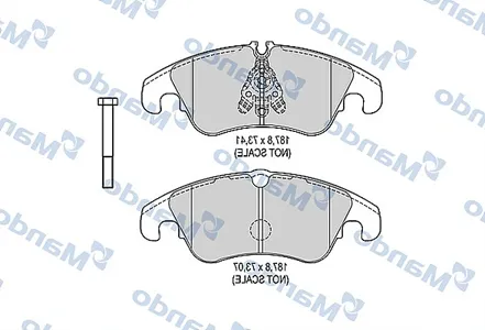 MANDO MBF015388 Колодки торм. Audi A6ALLROADS6A7 (1LA1LJ) 10- передние