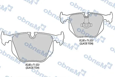 MANDO MBF015407 Колодки торм. BMW X3 E83X5 E533 E46 2.53.0 Range Rover III 02- задние