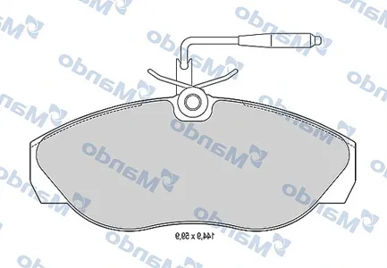 MANDO MBF015470 Колодки торм.передние
