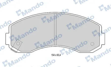 MANDO MBF015588 Колодки торм.передние