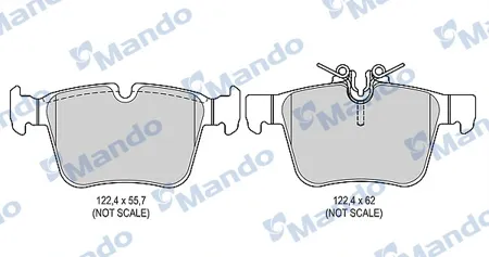 MANDO MBF015687 Колодки торм.задние
