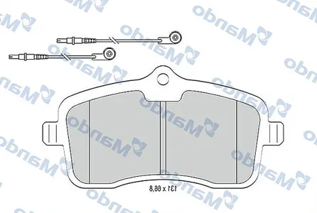 MANDO MBF015779 Колодки торм. Peugeot 407 04> передние с датчиком