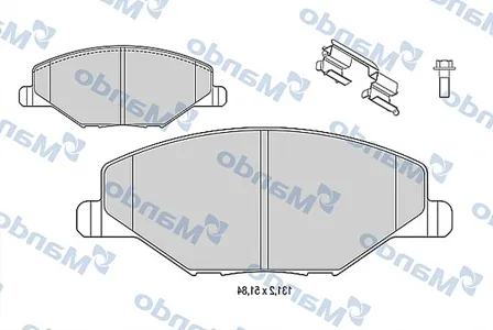 MANDO MBF015812 Колодки торм. VW Polo (RUS) 11- Skoda Fabia 11- передние