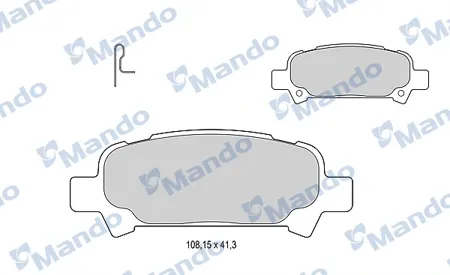 MANDO MBF015820 Колодки торм. Subaru Forester 97- Impreza 98- Legacy 98- Outback 00- задние