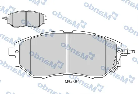 MANDO MBF015824 Колодки торм.передние Subaru Legacy Outback Tribeca 2.0-3.6 03- .