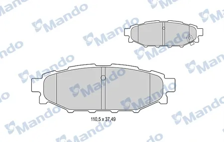 MANDO MBF015825 Колодки торм. Subaru Legacy 03> Outback 03> 2.02.5 задние