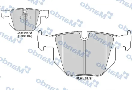 MANDO MBF015922 Колодки торм. BMW E90E91E60E61E70E71 задние