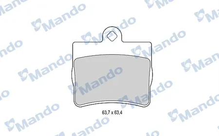 MANDO MBF015990 Колодки торм. Mercedes W202 (96-00) задние (4шт.)