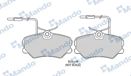 MANDO MBF016009 Колодки торм. Peugeot 306 93-01405 92-96IKCO SAMAND пере