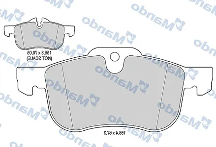 MANDO MBF016023 Колодки торм.