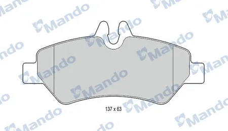 MANDO MBF016046 Колодки торм. Mercedes Sprinter 209-524 06- VW Crafter 30-3530-50 06- задн.