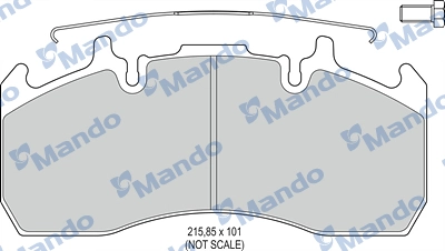 MANDO MBF016075 Колодки торм. Renault Midlum дисковые (216x100x29) (4шт.)