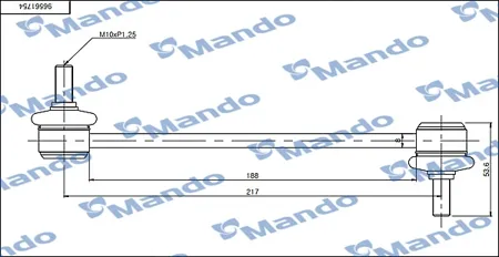 MANDO SLD0003 Стойка стабилизатора Chevrolet Lacetti 03- зад.подв. лев,прав. (метал.)