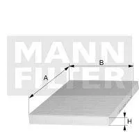 MANN FP25007 Фильтр салона антибактериальный 202x260x36 Ford Focus KUGAC-MAX Volvo V40 10=> с