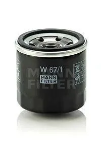 MANN W671 Фильтр масляный Mazda 323626 1.3-2.0 81>, Subaru LiberoJusty 1.2 84>