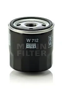 MANN W712 Фильтр масляный Ford Escort 1.1-1.3 <81, Opel Ascona Kadett 1.2-2.0 <94